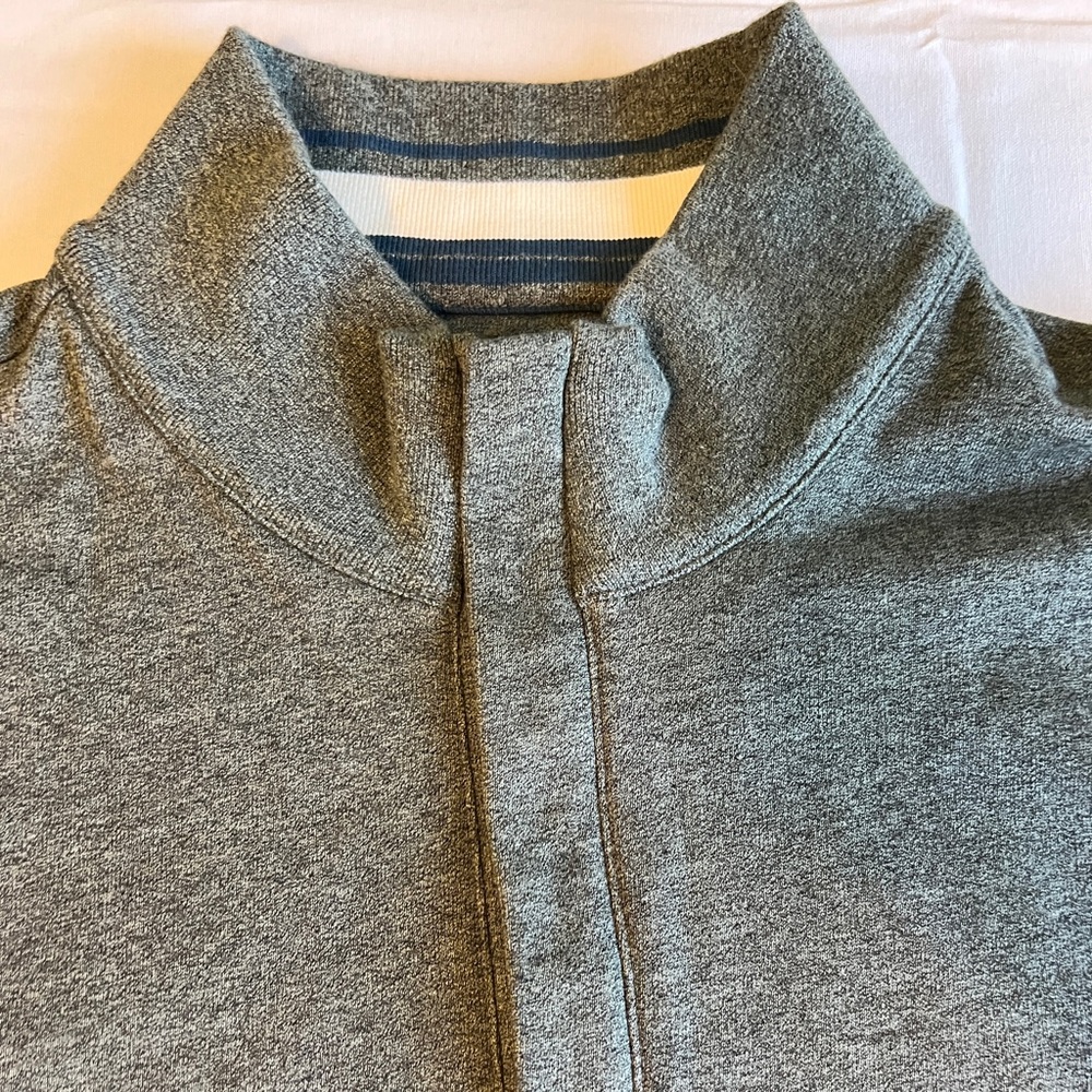 UNTUCKit Men’s Sage Green 1/4 Zip Pullover Sweatshirt Sweater - Picture 3 of 10